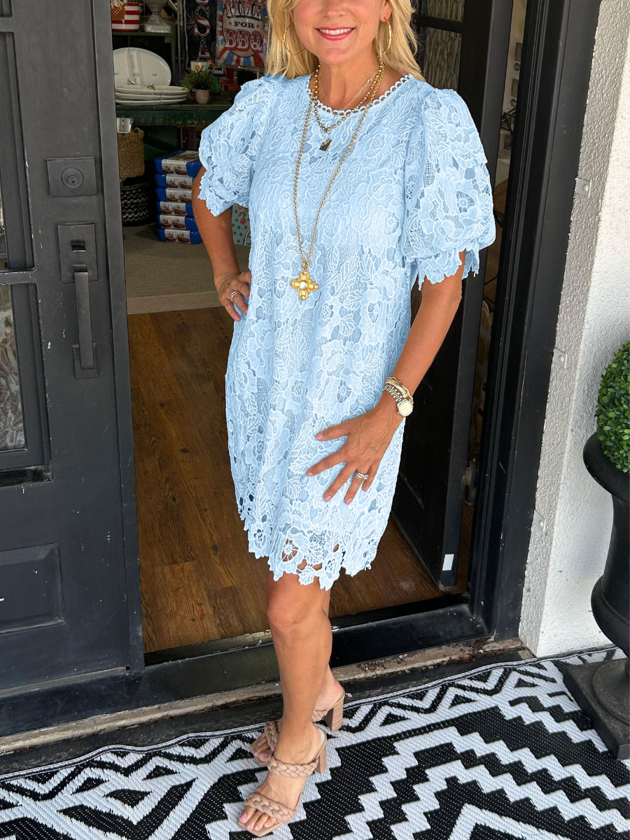 Elegant Comfy  Lace Short Dress