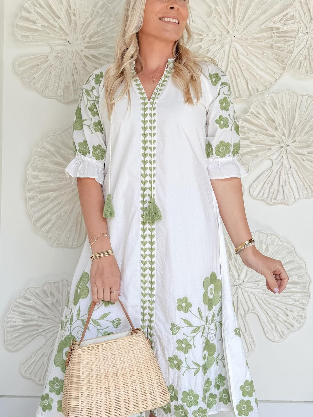 Boho Floral Midi Dress
