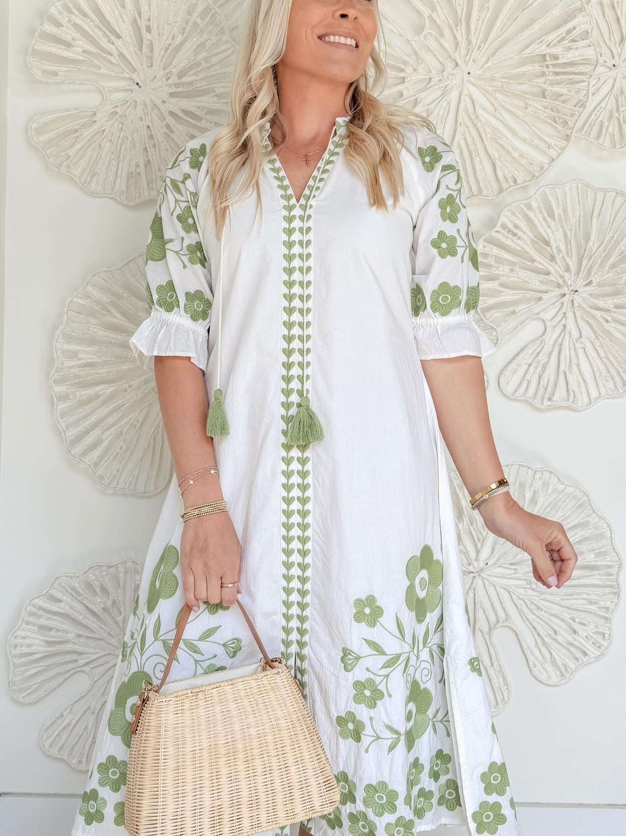Boho Floral Midi Dress