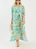 Textured Floral Maxi Dress