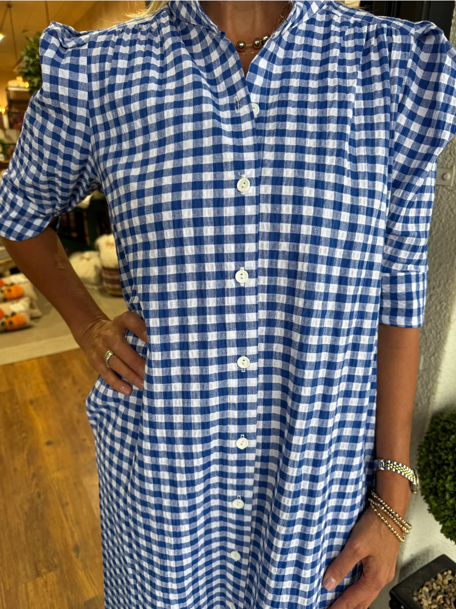Classic Gingham Collared Dress