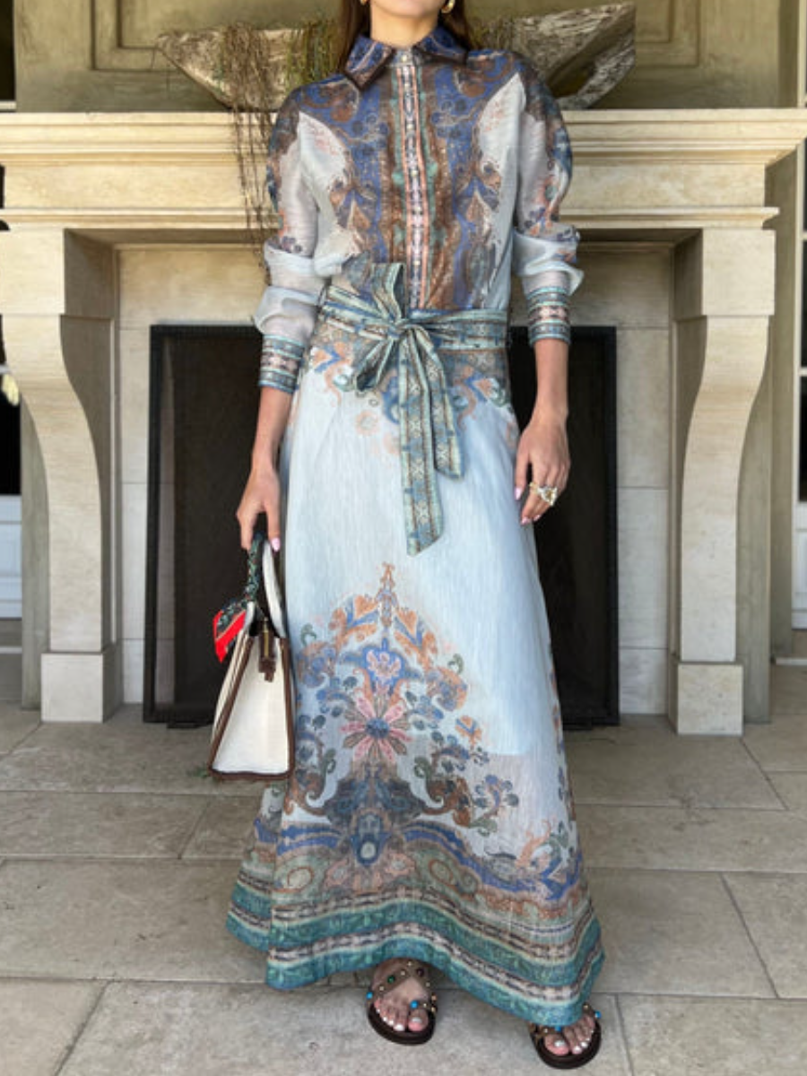 Katherine Long Sleeve Button Down Set Dress