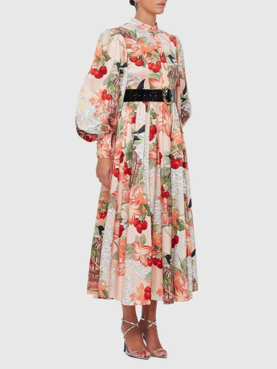 Azalea Print in Fortune Midi Dress