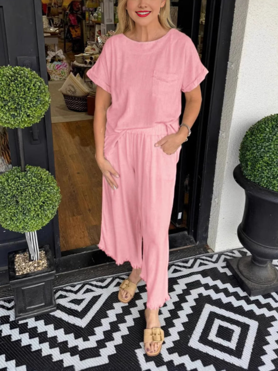 Loose Breathable Linen Set