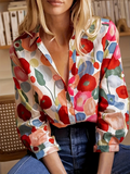 Chic Printed Long Sleeve Blouse