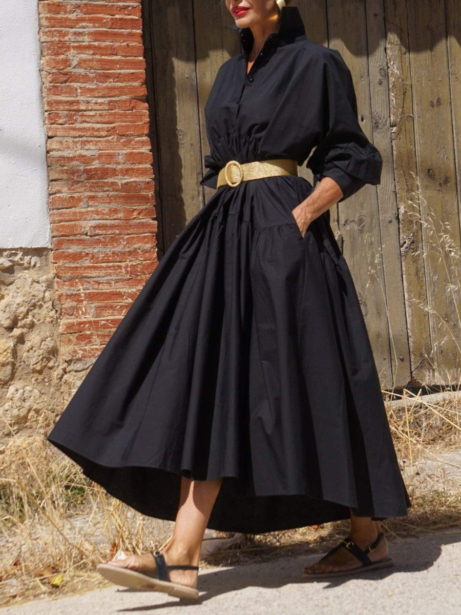 Chic Lapel Casual Dress