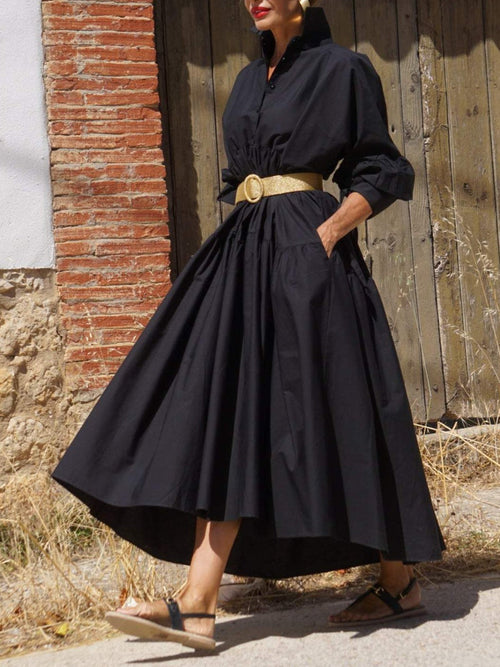 Chic Lapel Casual Dress