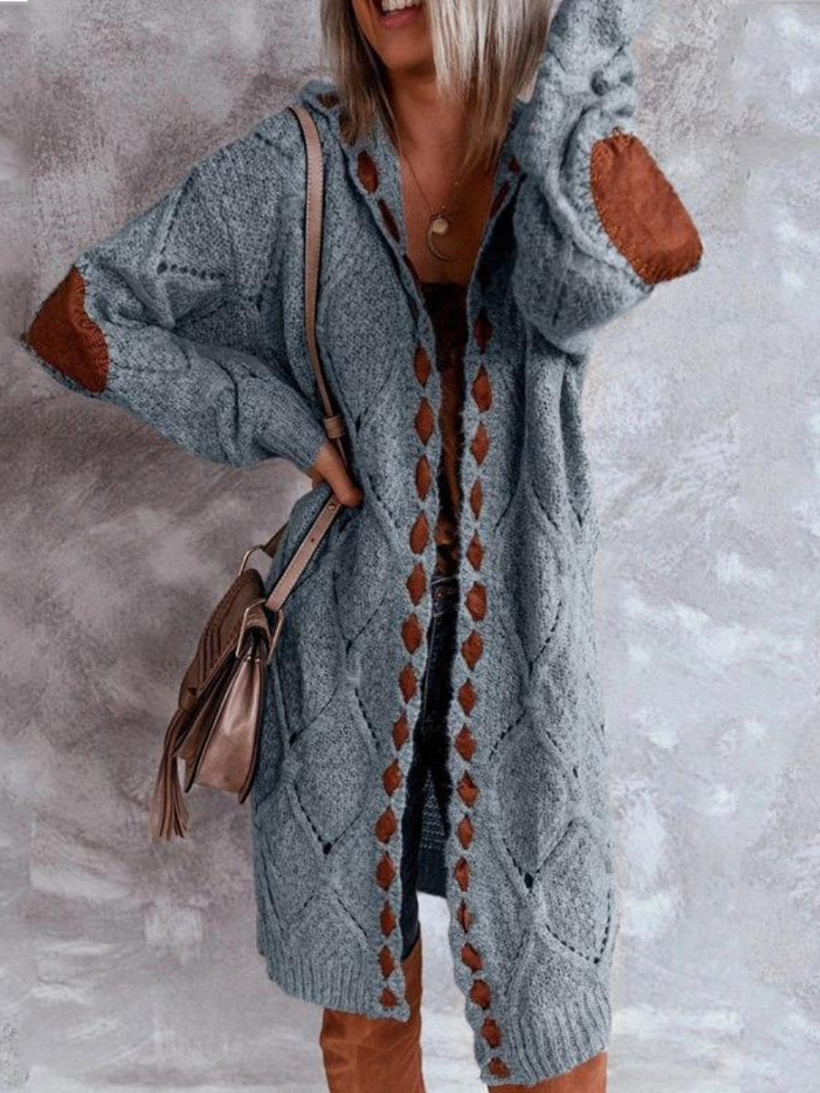 Long Sleeve Braid Sweater Coat