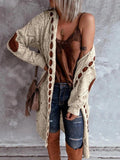 Long Sleeve Braid Sweater Coat