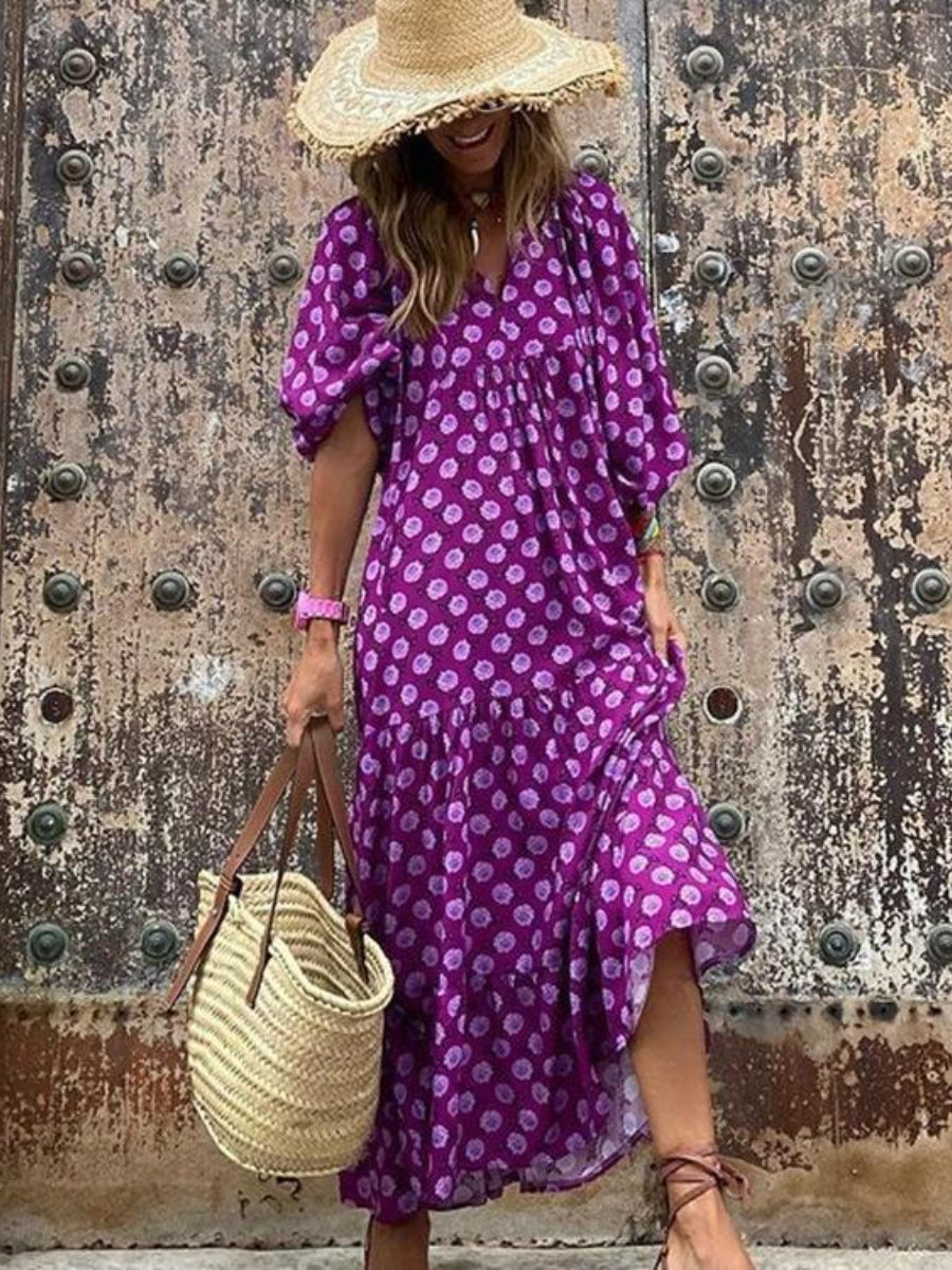 Floral Loose Casual Maxi Dress