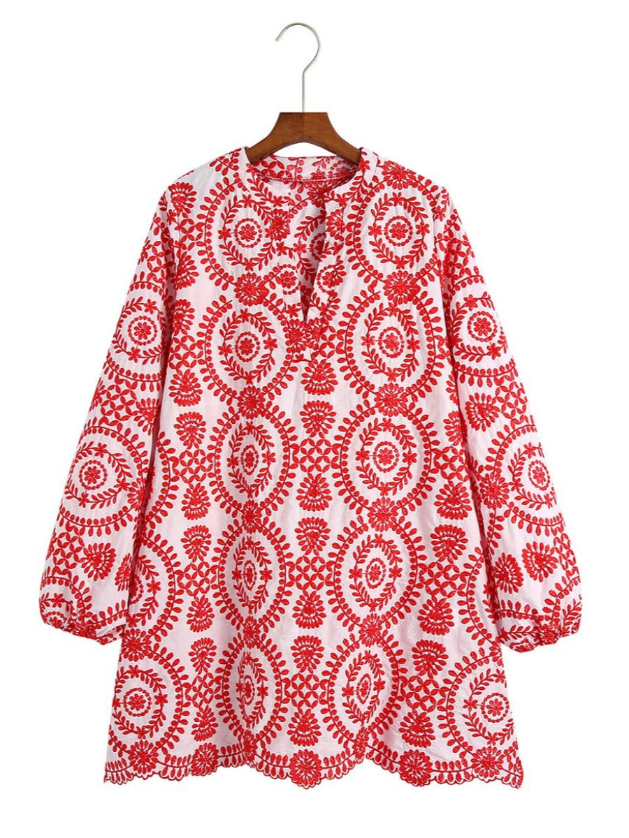 Perfect Embroidery Mini Dress
